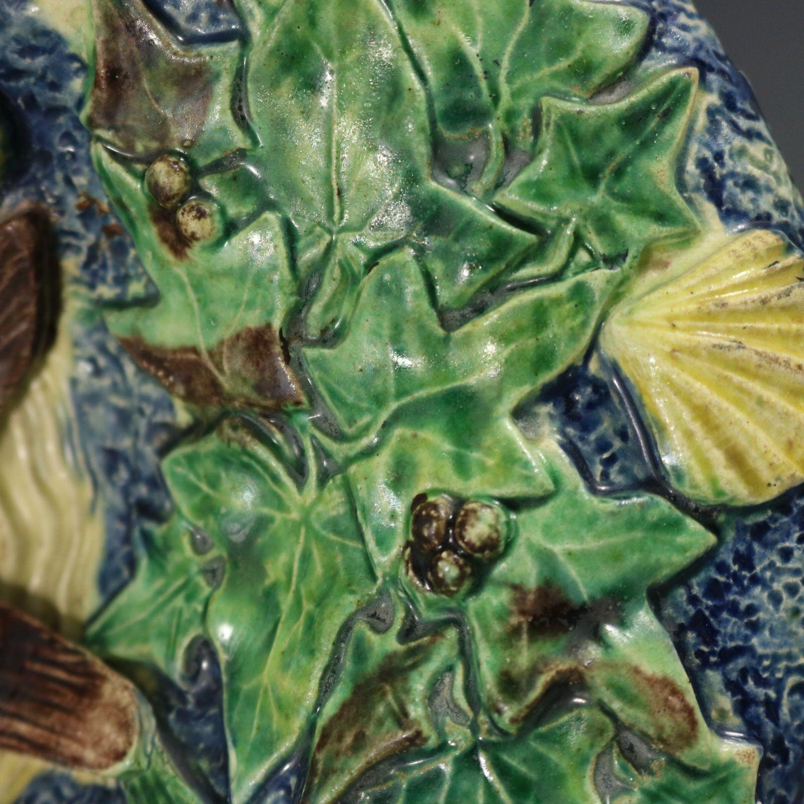 French Palissy Majolica Platter with Fish For Sale 3