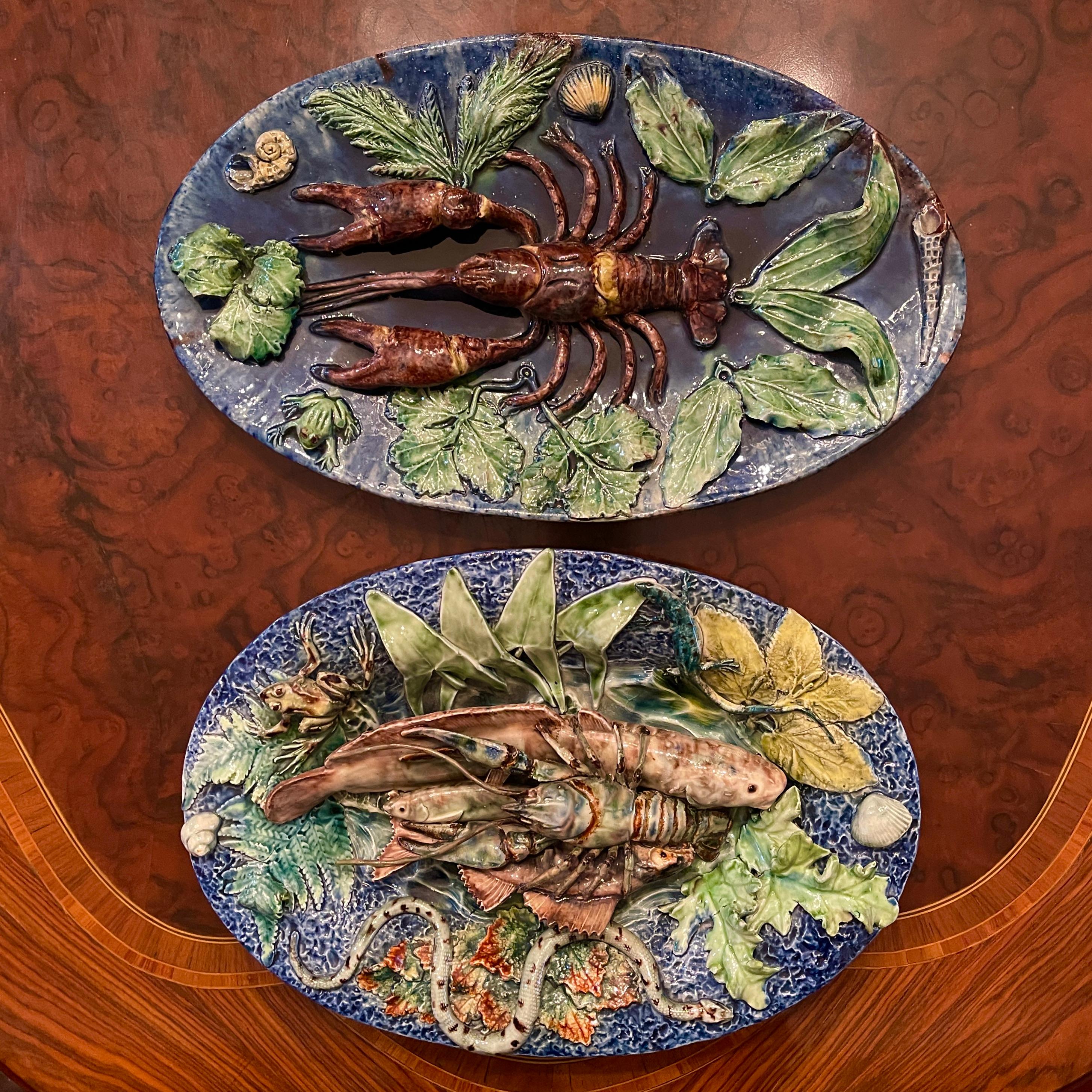  French Palissy François Maurice Majolica Lobster Wall Plaque, Circa 1870 For Sale 10