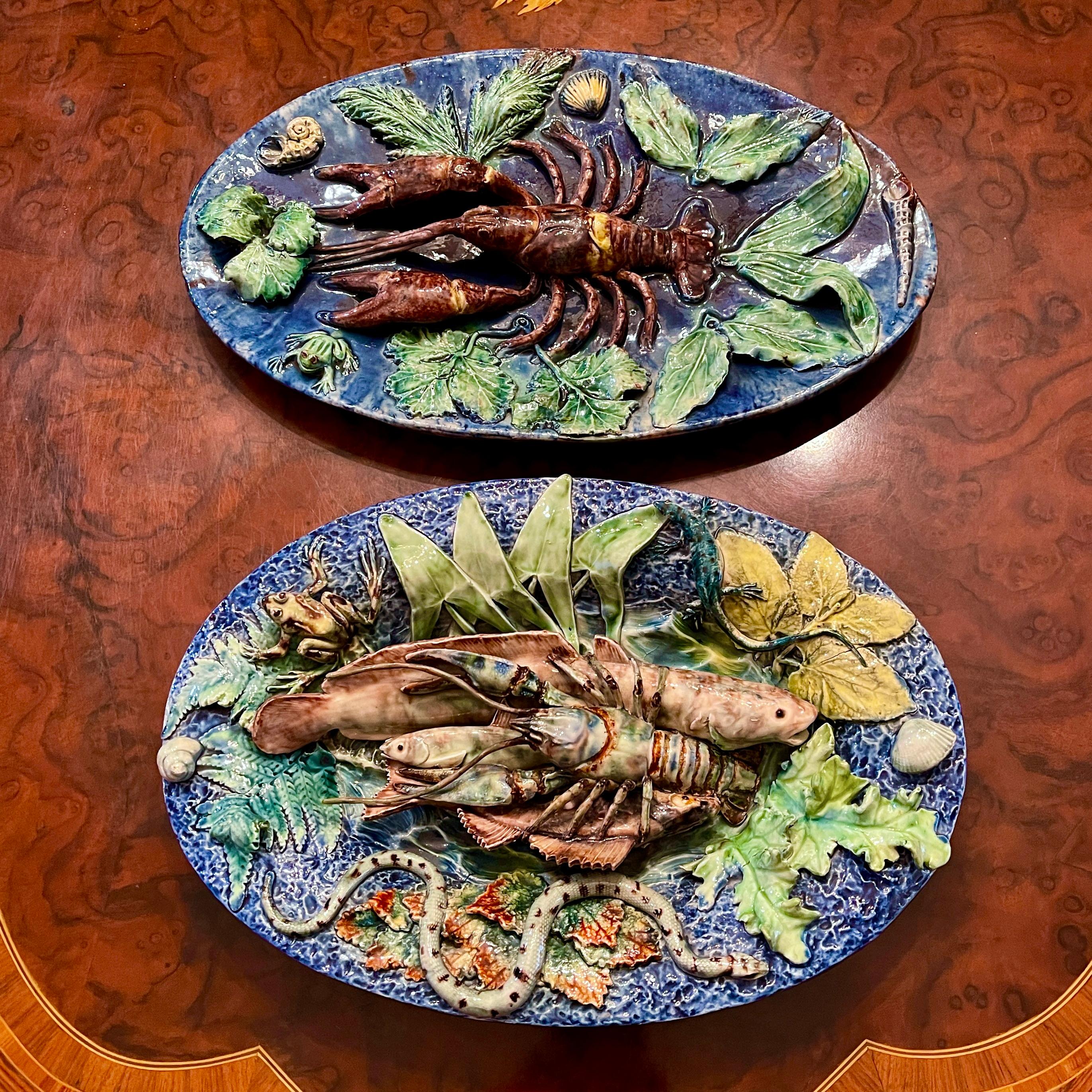  French Palissy François Maurice Majolica Lobster Wall Plaque, Circa 1870 For Sale 11