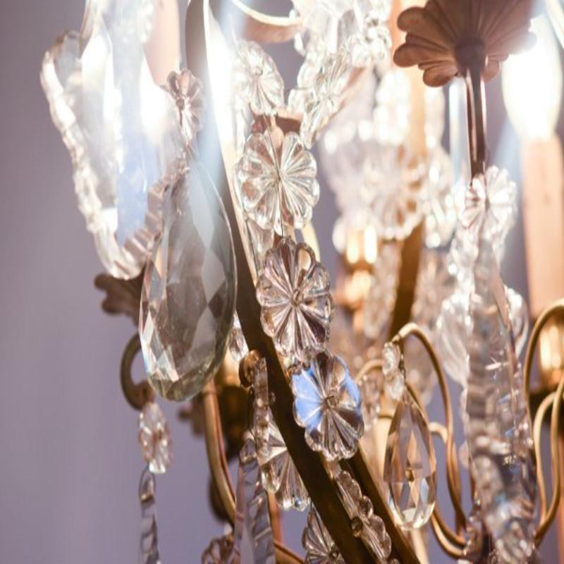 Lustre Pampilles en verre, 1960s en vente 2