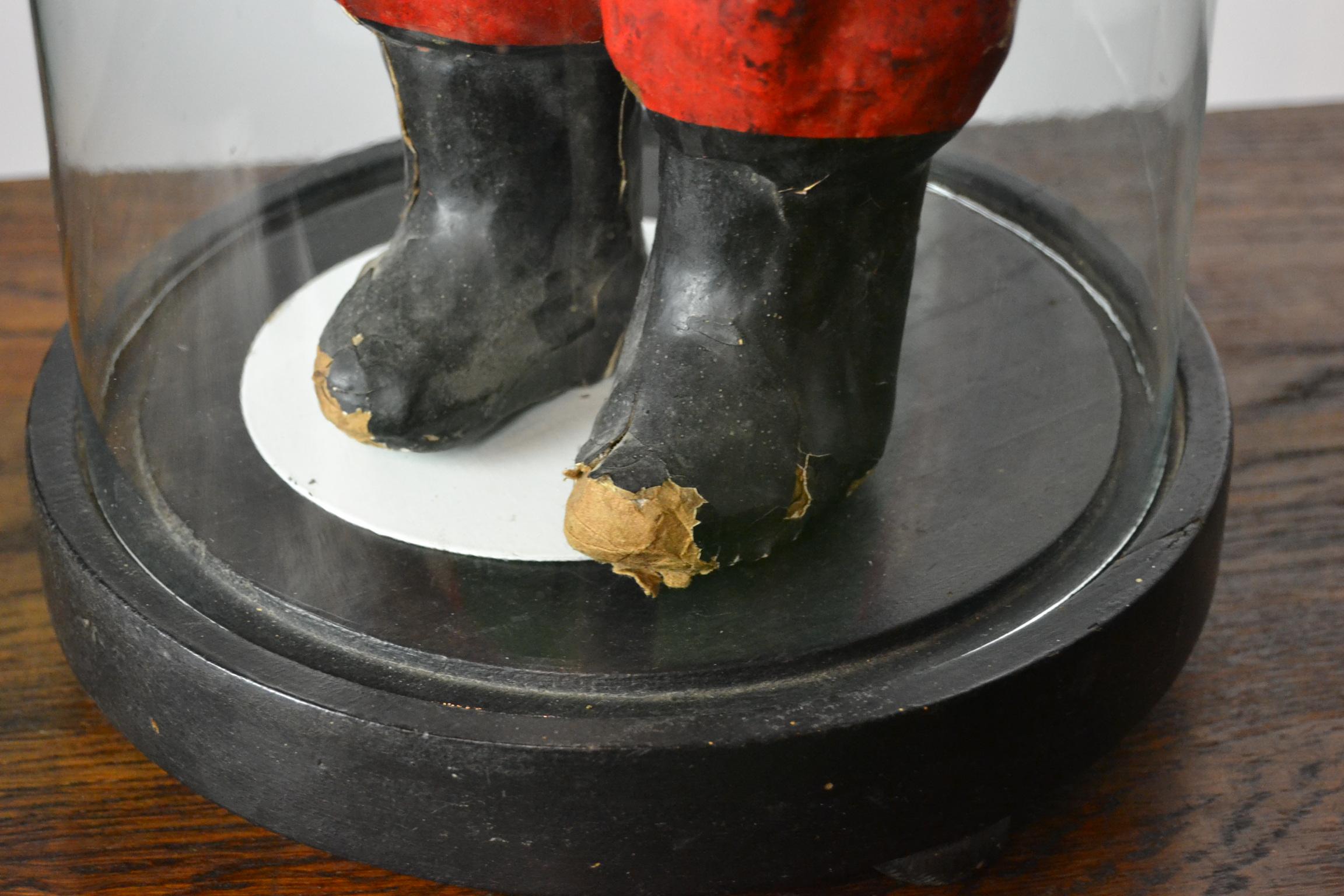 French Papier-Mâché Doll under Antique Glass Dome 6