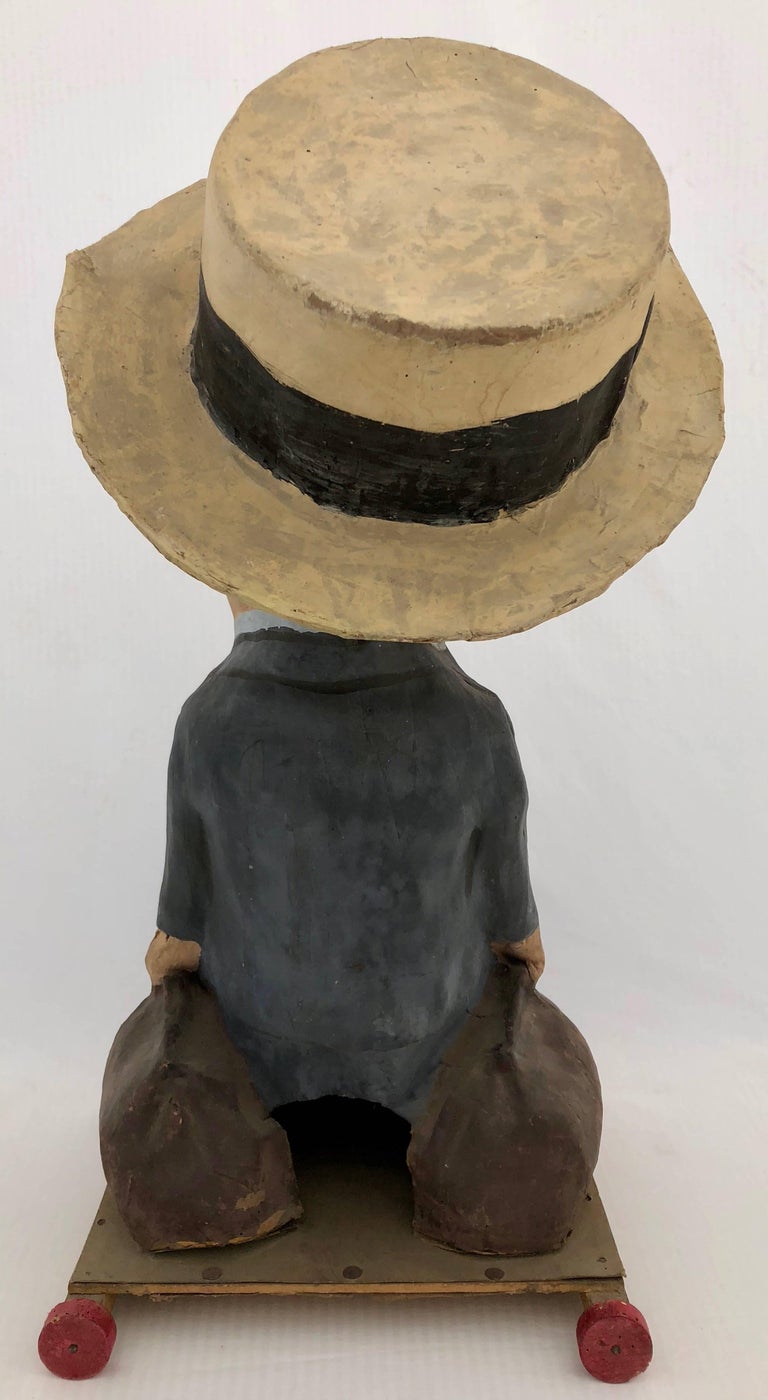 French Papier Mâché "Passe Boule" Carnival Game Harold Lloyd Figure