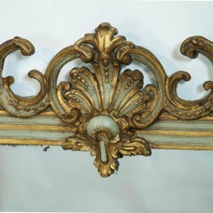 Français, miroir à trumeau en bois doré de type colis
