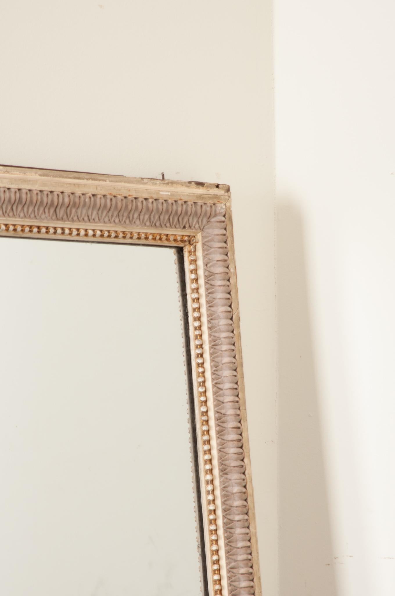 French Parcel Gilt & Painted Mantel Mirror 3