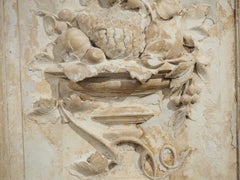 French Parcel Paint Plaster and Wood Wall Plaque