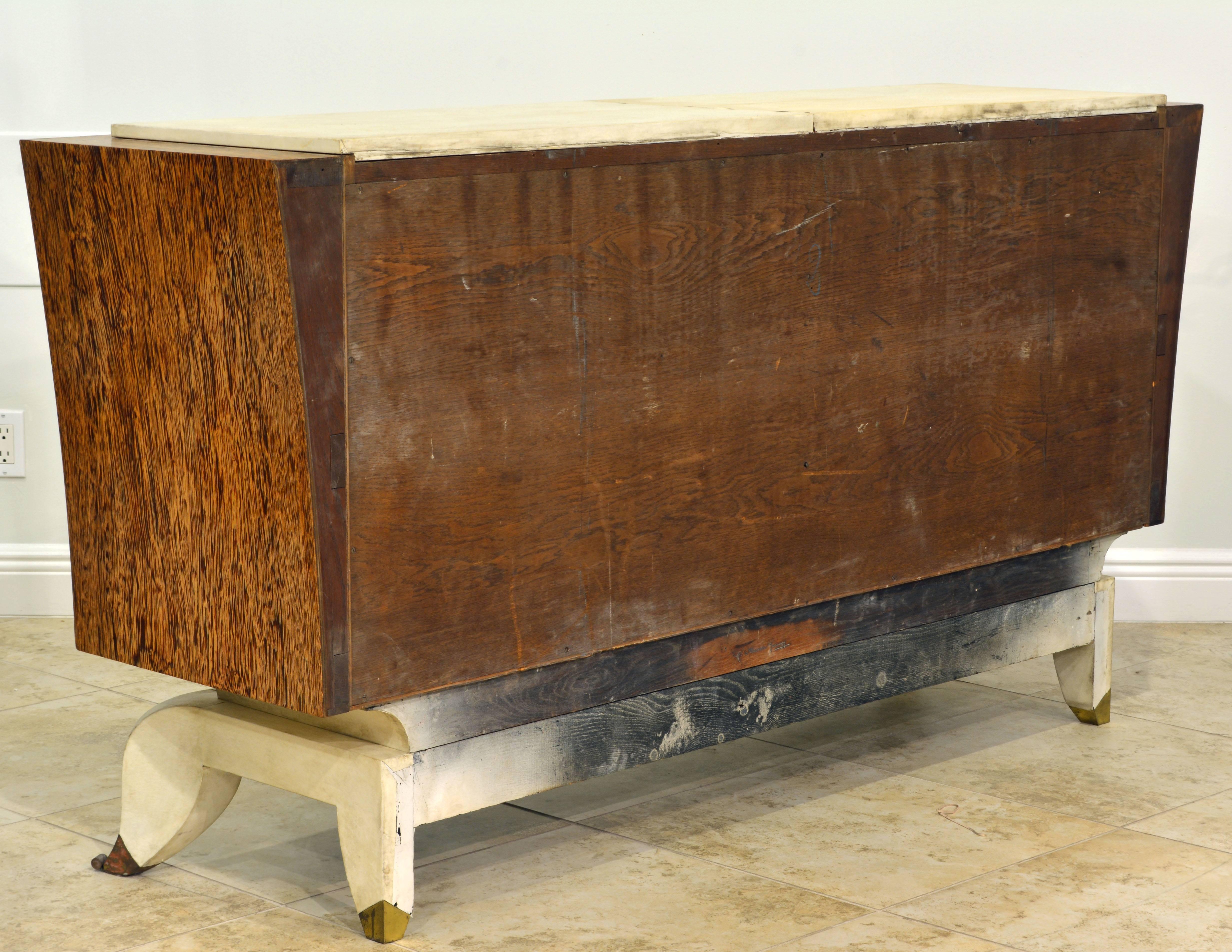 20th Century French Parchment and Macassar Art Deco Sideboard or Dresser by Claude O. Merson