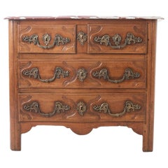 French Parisian 18th Century Marble-Top Commode