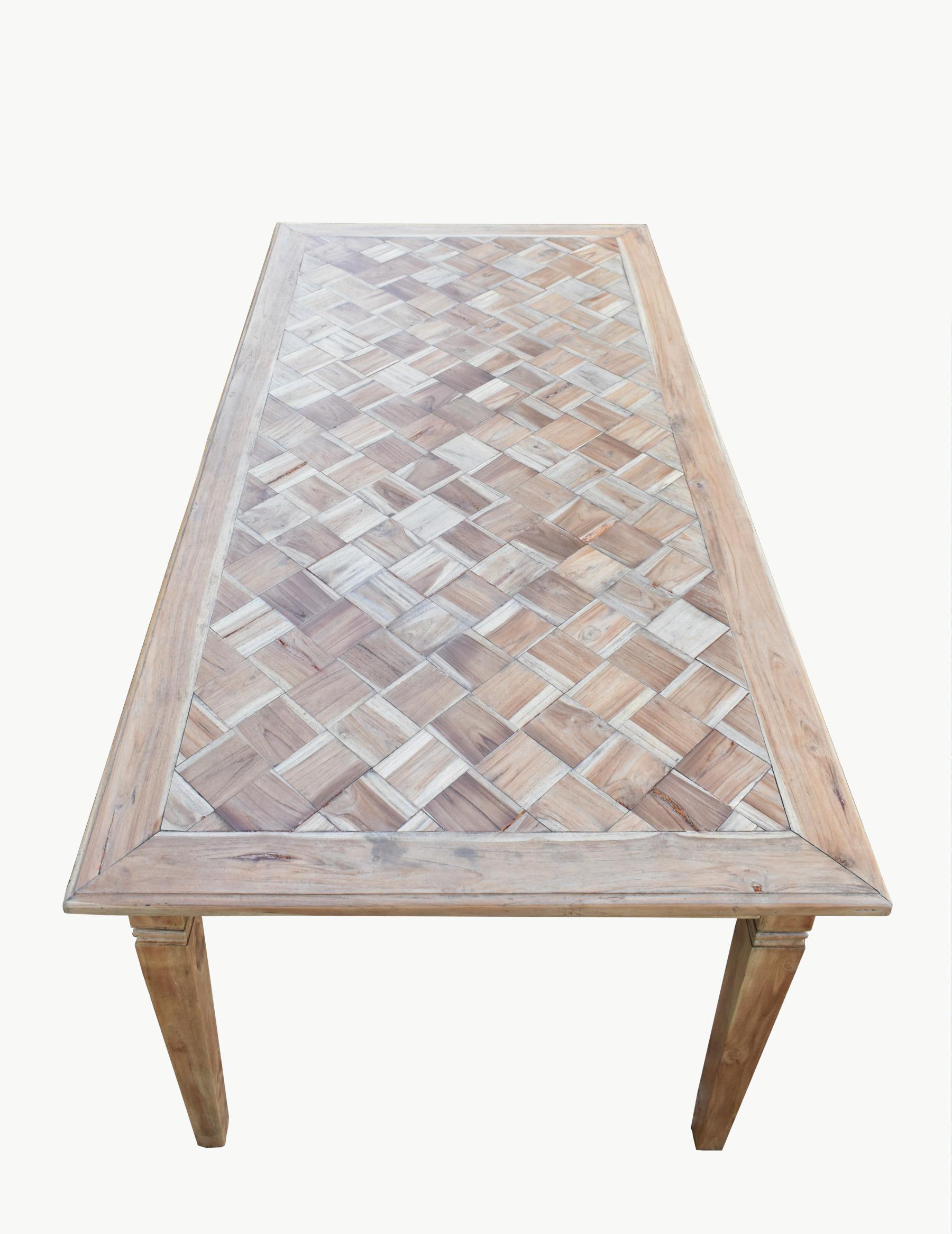 French Parquetry Dining Table in Cherrywood 1
