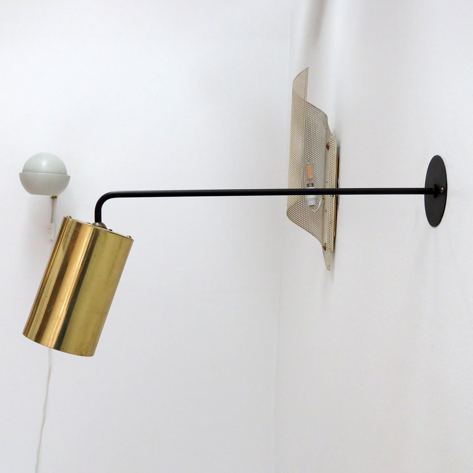 Lampada da parete/soffitto francese Parscot in ottone, 1970 In condizioni buone in vendita a Los Angeles, CA