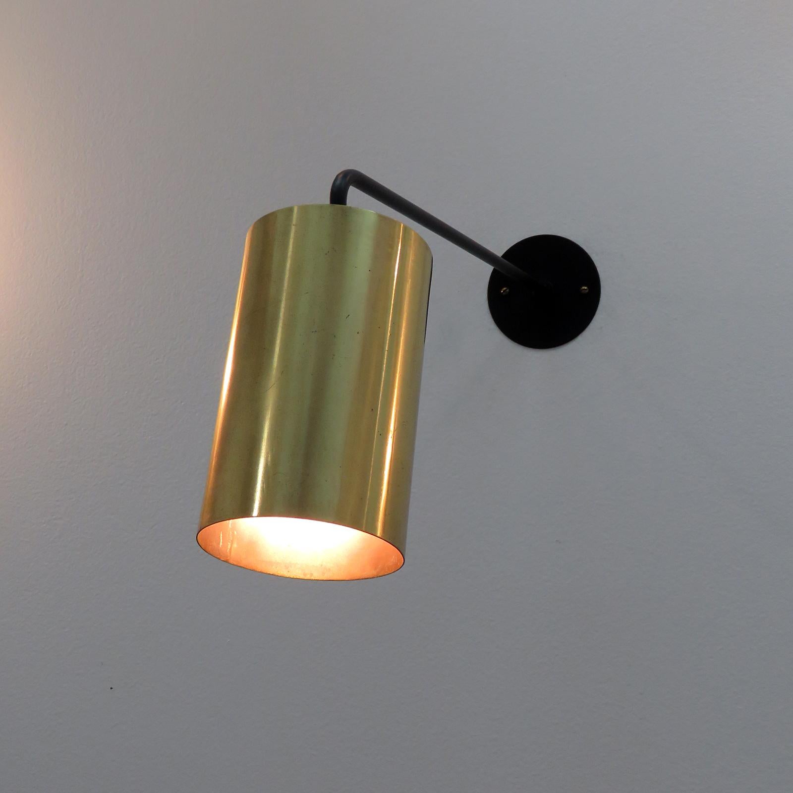 Lampada da parete/soffitto francese Parscot in ottone, 1970 in vendita 1