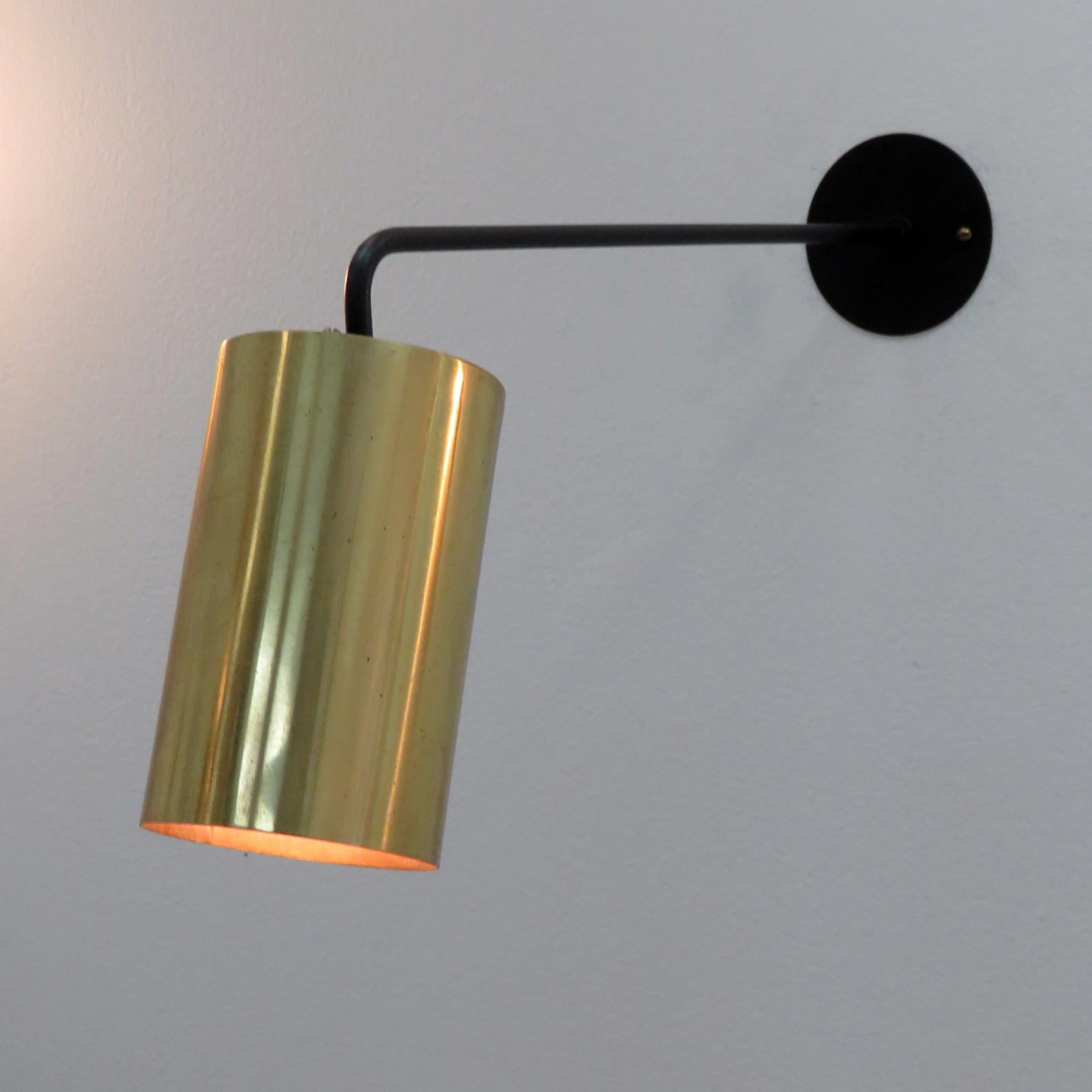Late 20th Century French Parscot Wall Light in Brass, 1970 For Sale