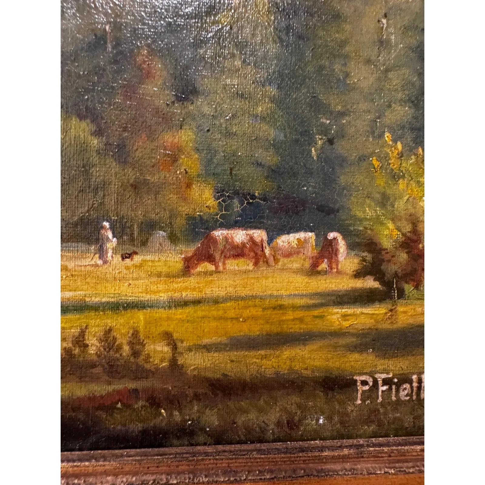 Pastoral francesa Óleo sobre lienzo Lienzo en venta