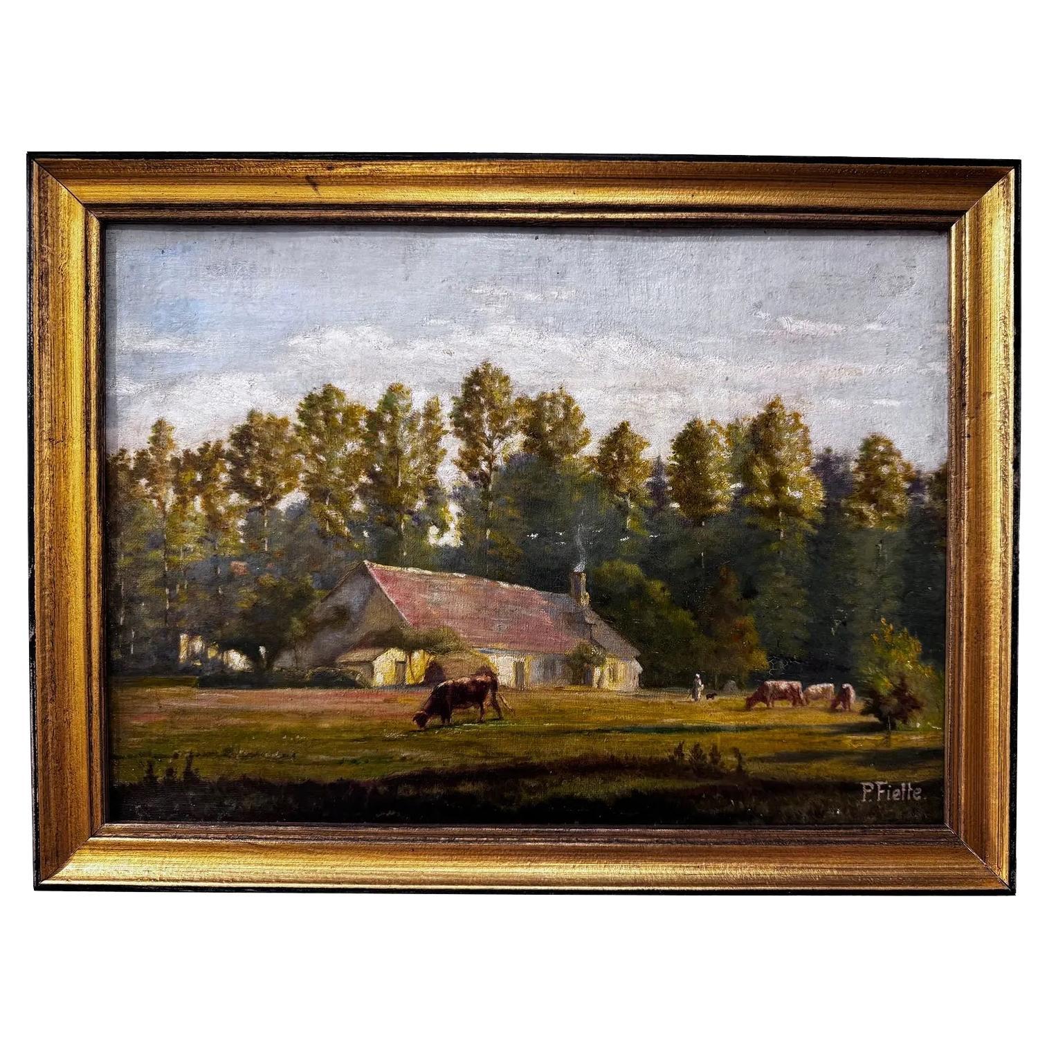 Pastorale française Huile sur toile