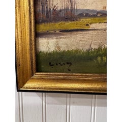 French Pastoral Scene Woman by Water