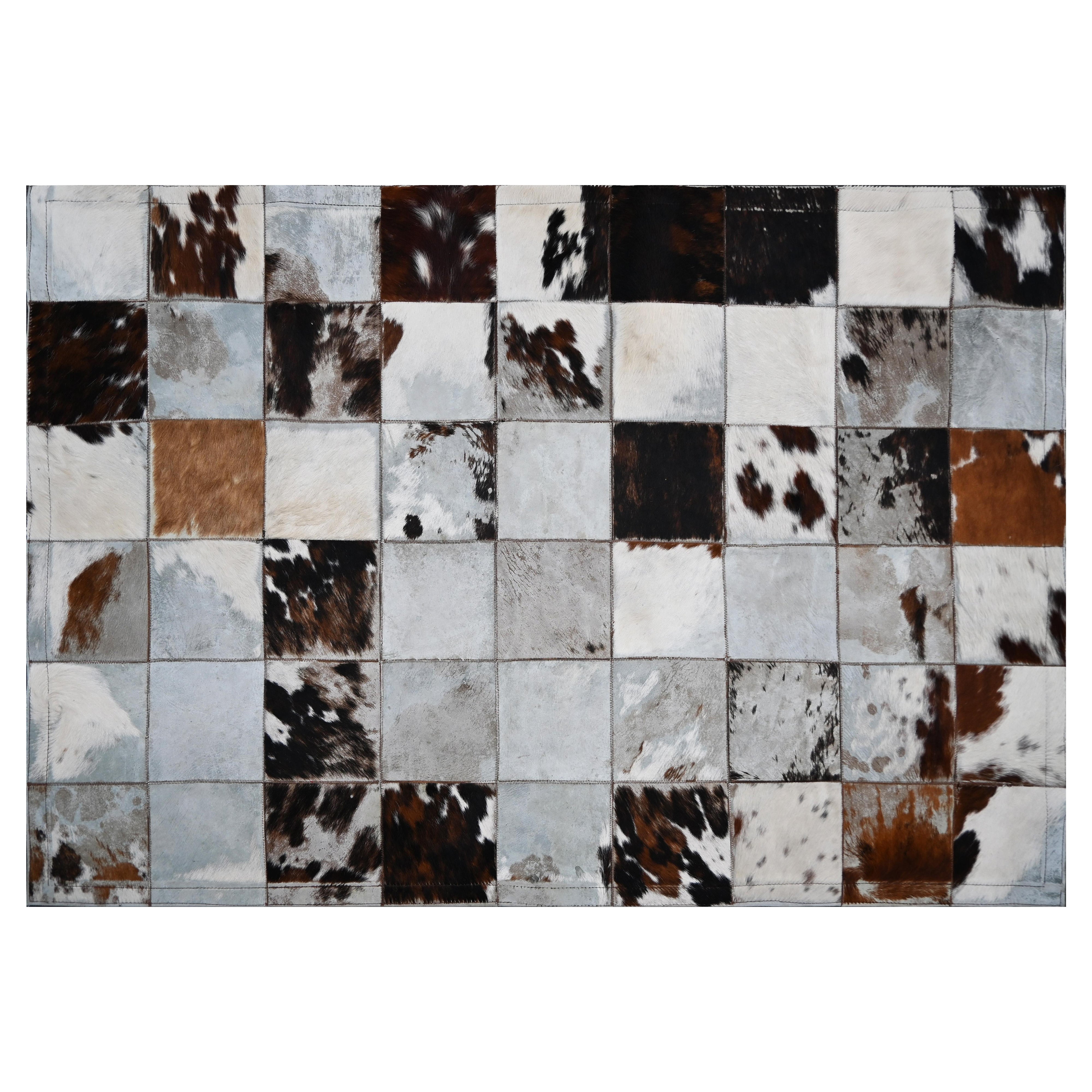 Tapis français en patchwork par Animal fur - 178 × 119 cm - No. 1621 en vente