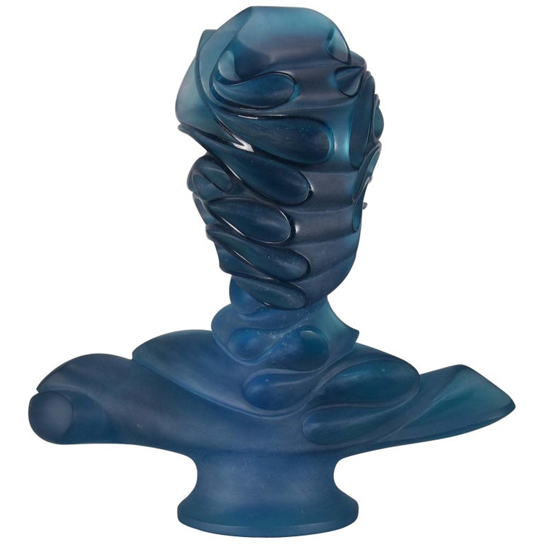 French Pate De Verre Daum Glass Masque De Verre By Jean Faucheur At 1stdibs