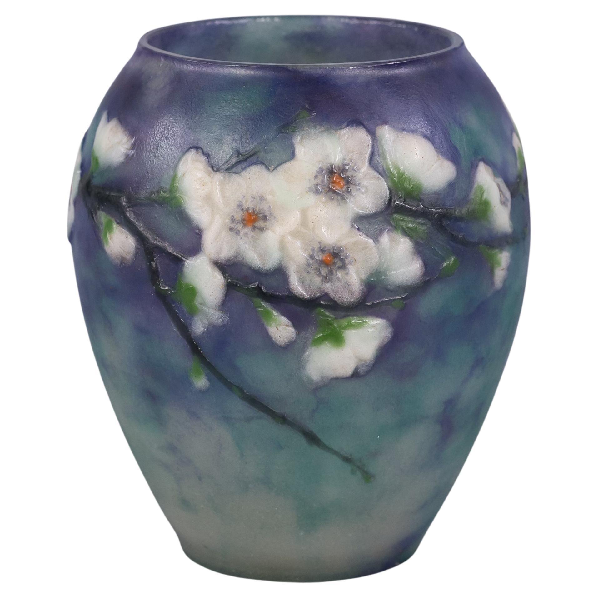 French Pate-de-Verre Glass Vase, Argy Rousseau, circa 1920