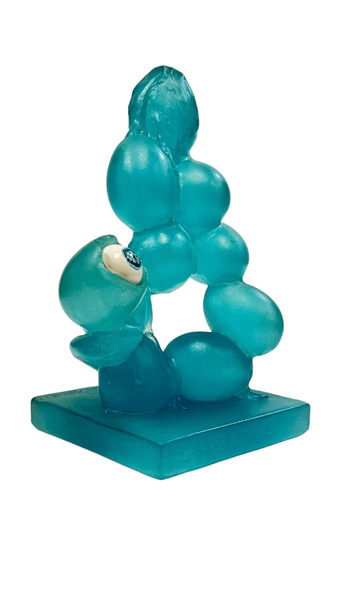 Carved French Pate De Verre Sculpture 