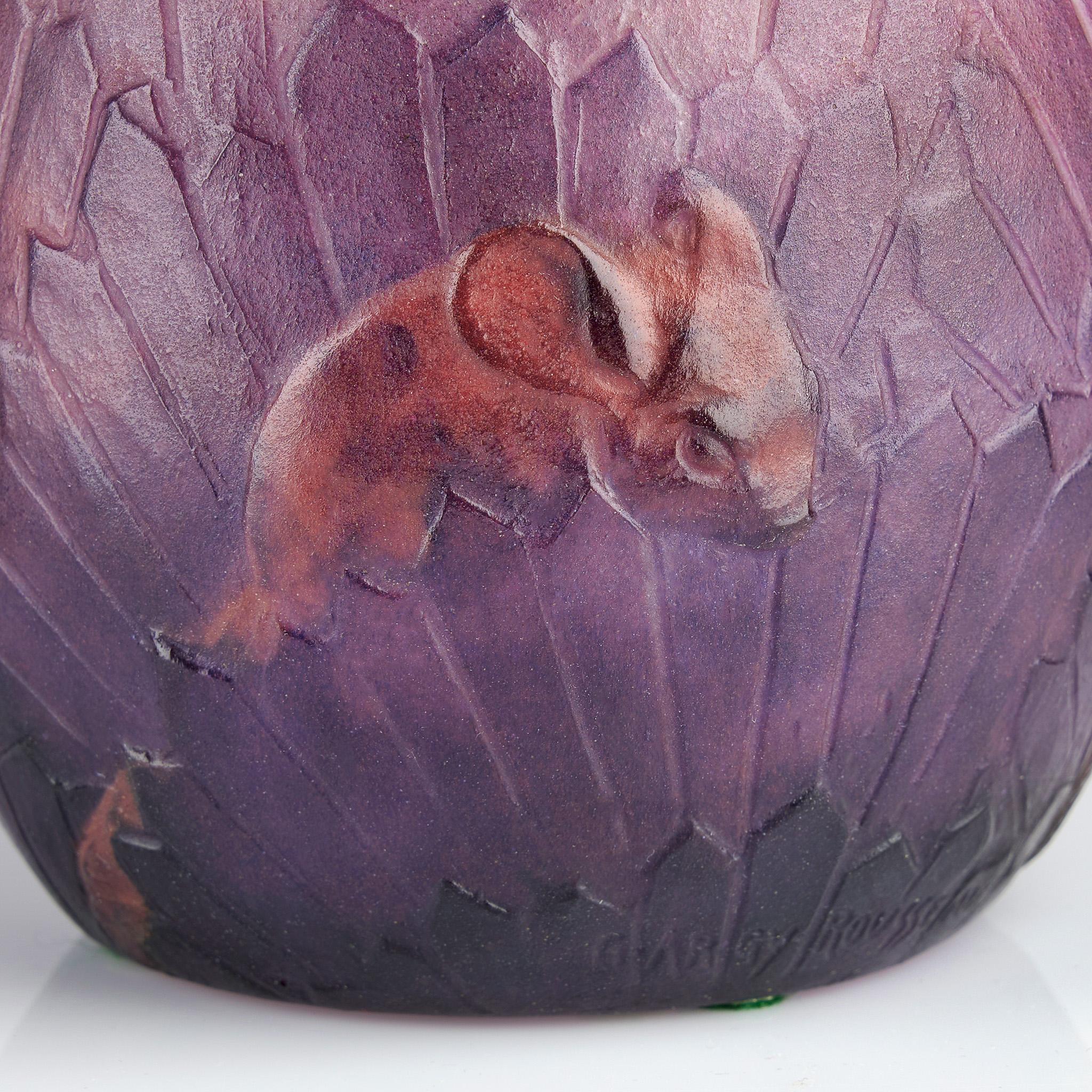 Vaso francese in Pâte de Verre di Argy-Rousseau in vendita 3