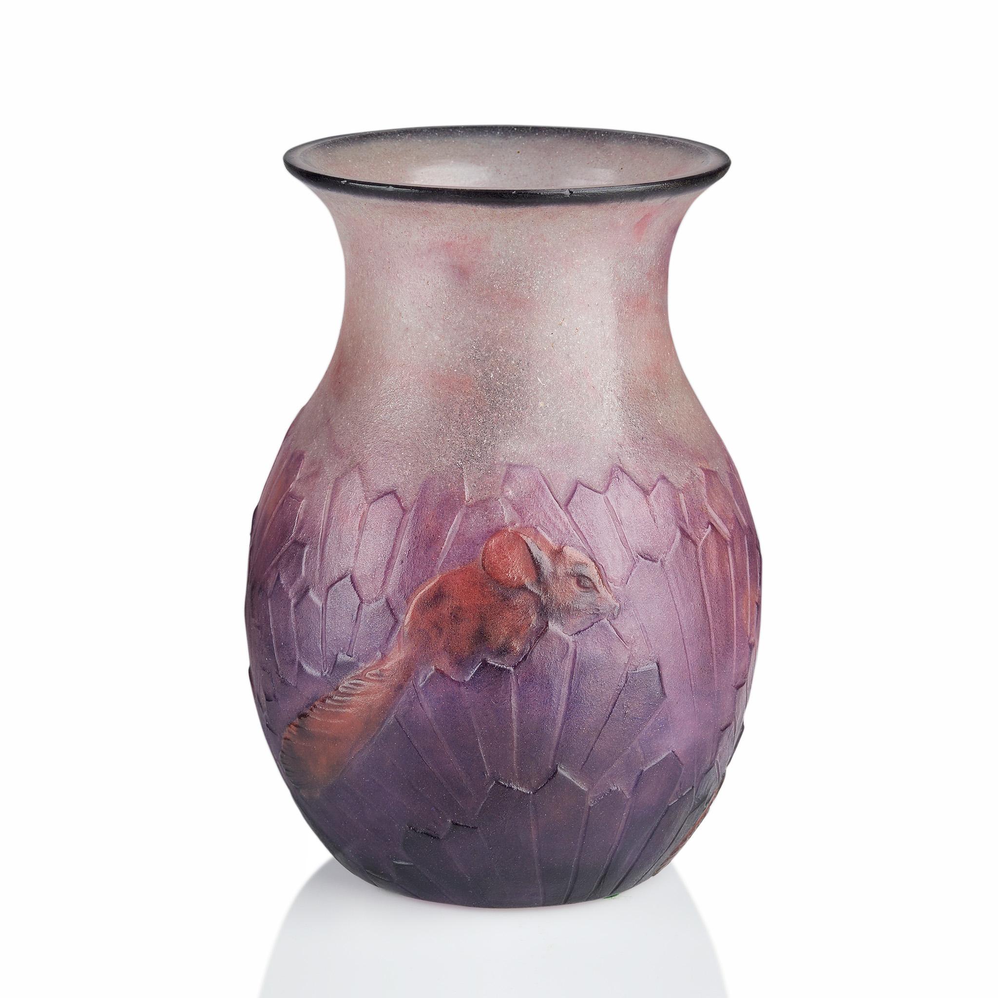 French Pâte de Verre Vase by Argy-Rousseau For Sale 7
