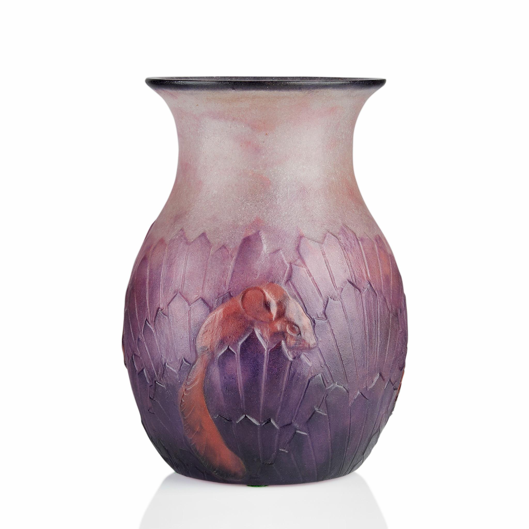 Französische Vase aus Pâte de Verre von Argy-Rousseau im Angebot 1