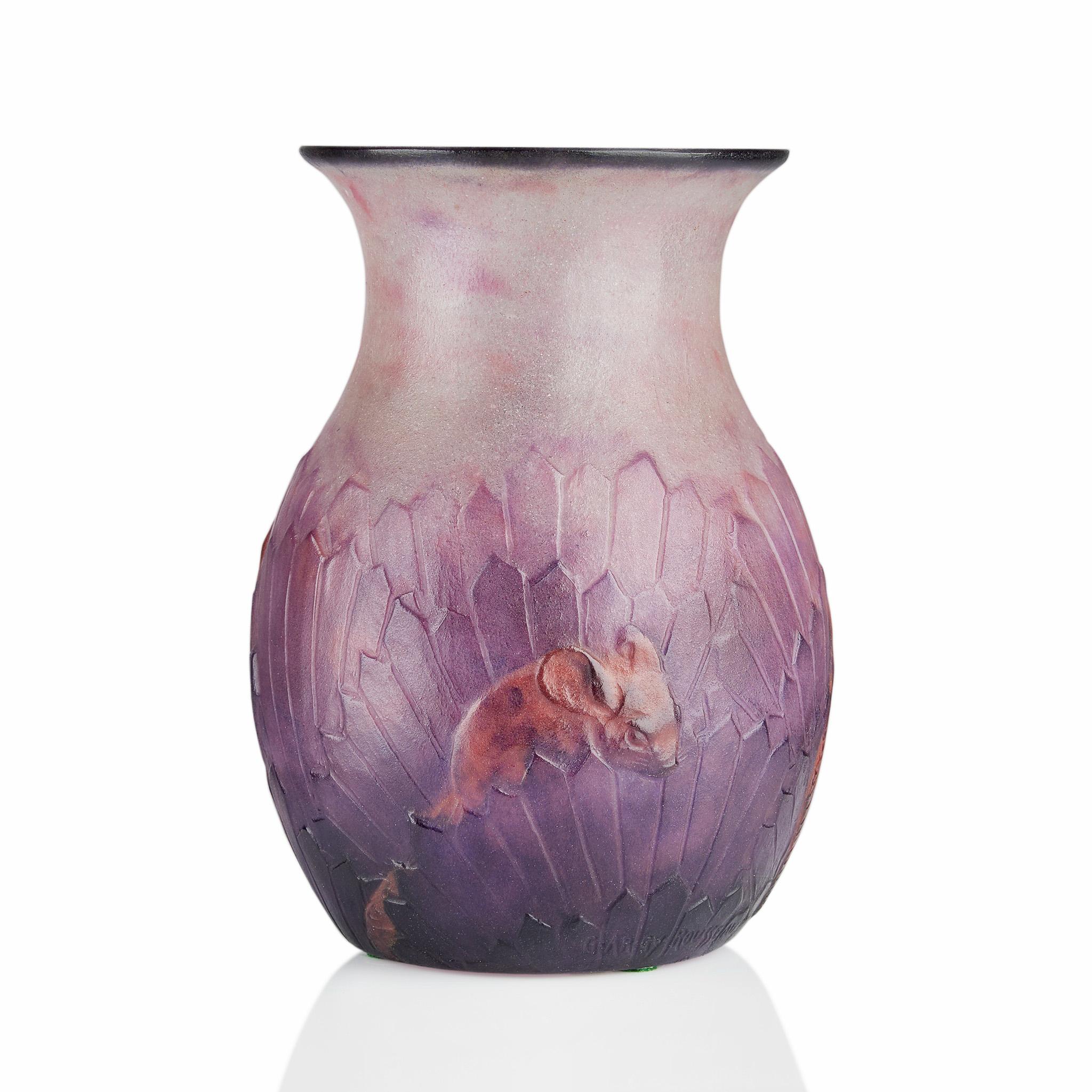 French Pâte de Verre Vase by Argy-Rousseau For Sale 2