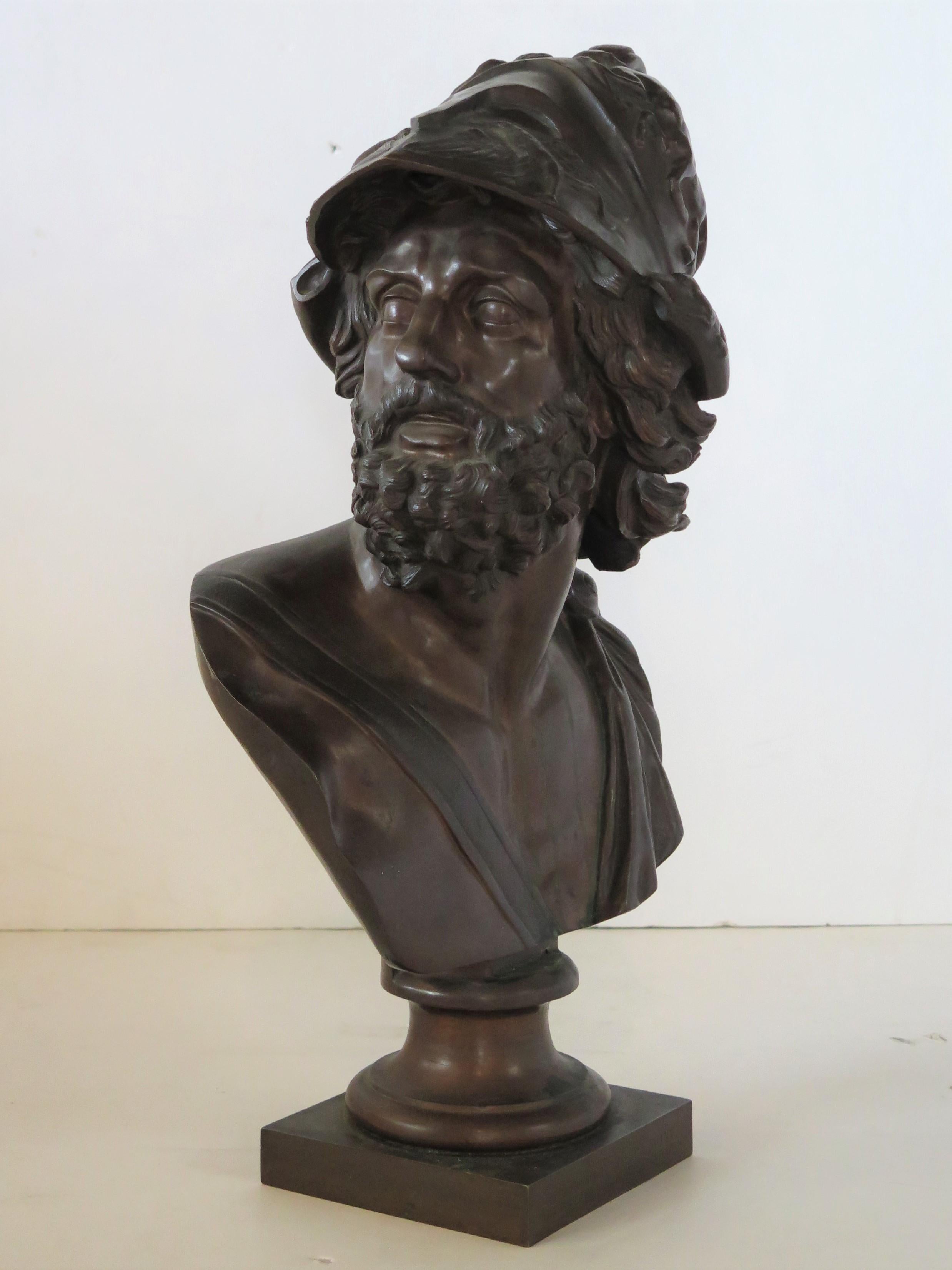 Buste En Bronze Patin Repr sentant Le H ros Grec Ajax Vers 1880 En 