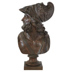 French Patinated Bronze Bust of the Greek Hero Ajax, circa 1880