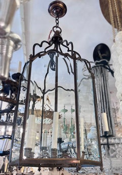French Patinated Bronze Lantern