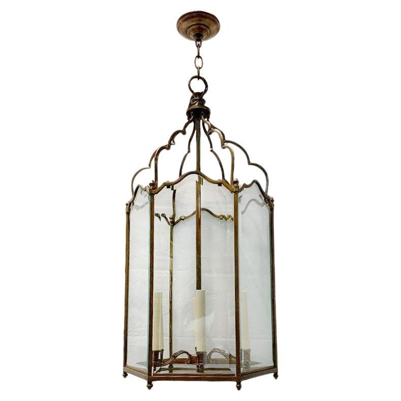 French Patinated Bronze Lantern