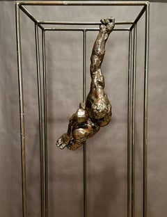 Sculpture française en bronze patiné « Au Seuil de L'existence », de Louis Lutz