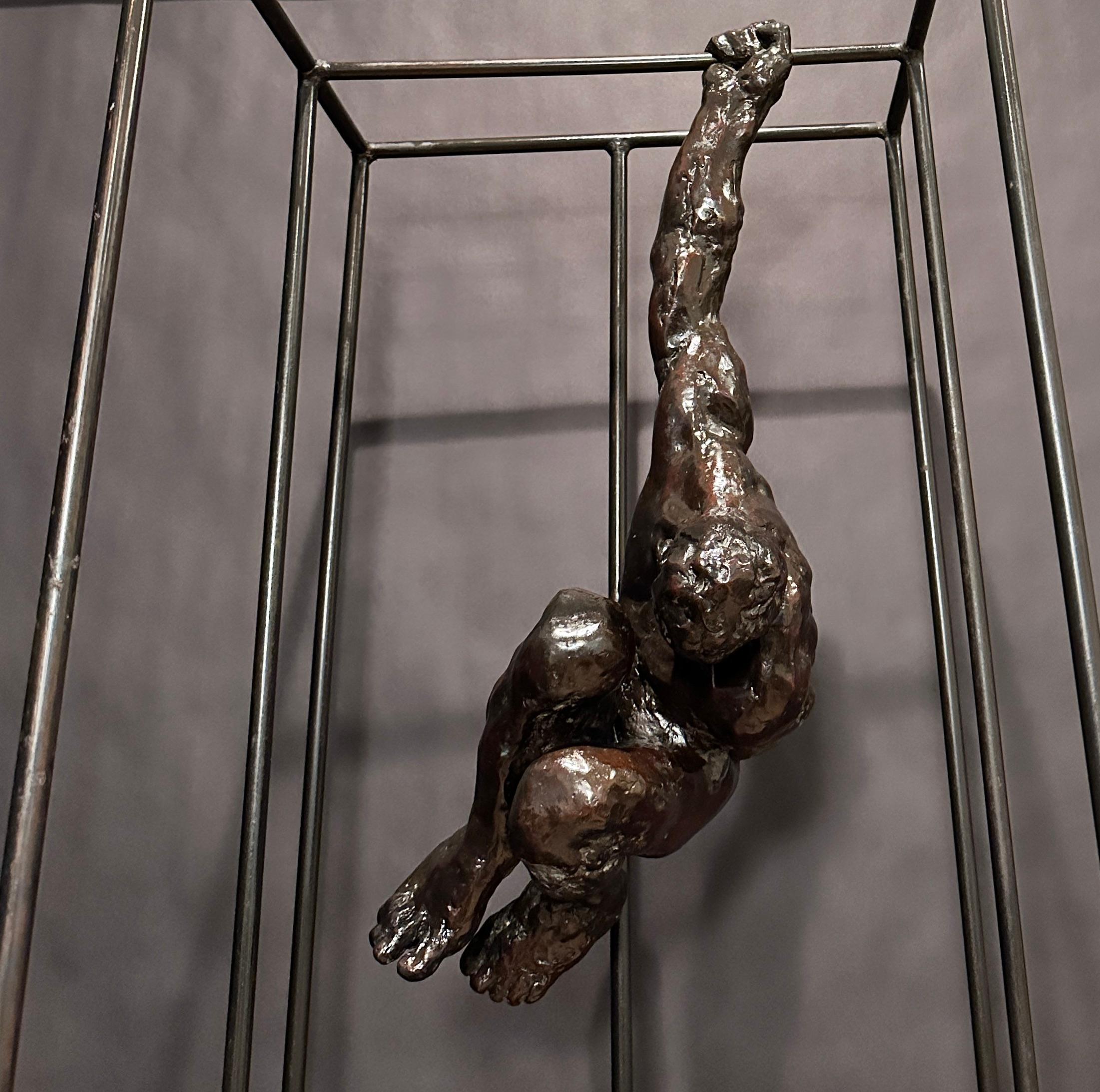 Escultura francesa de bronce patinado 