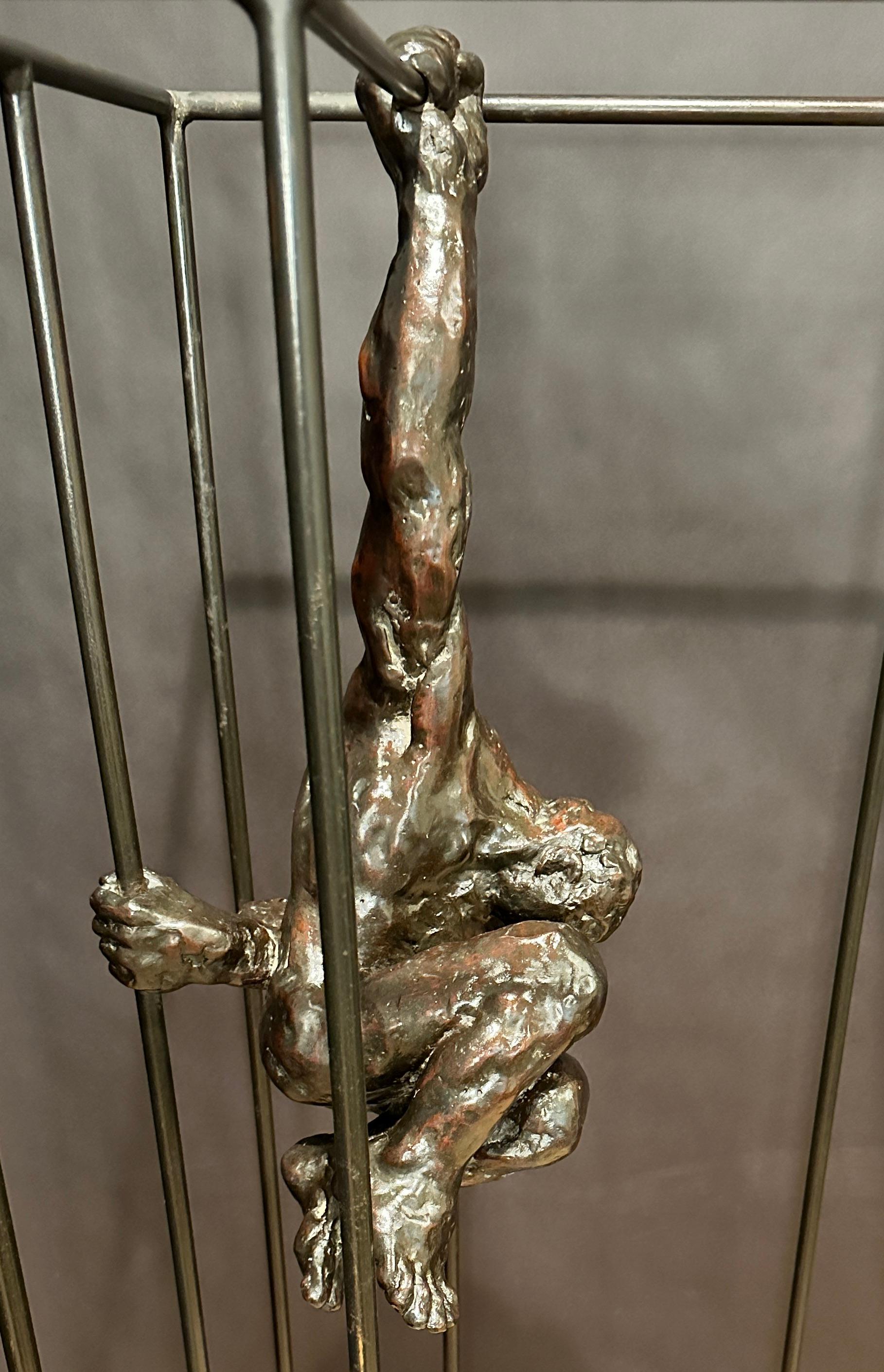 Escultura francesa de bronce patinado 