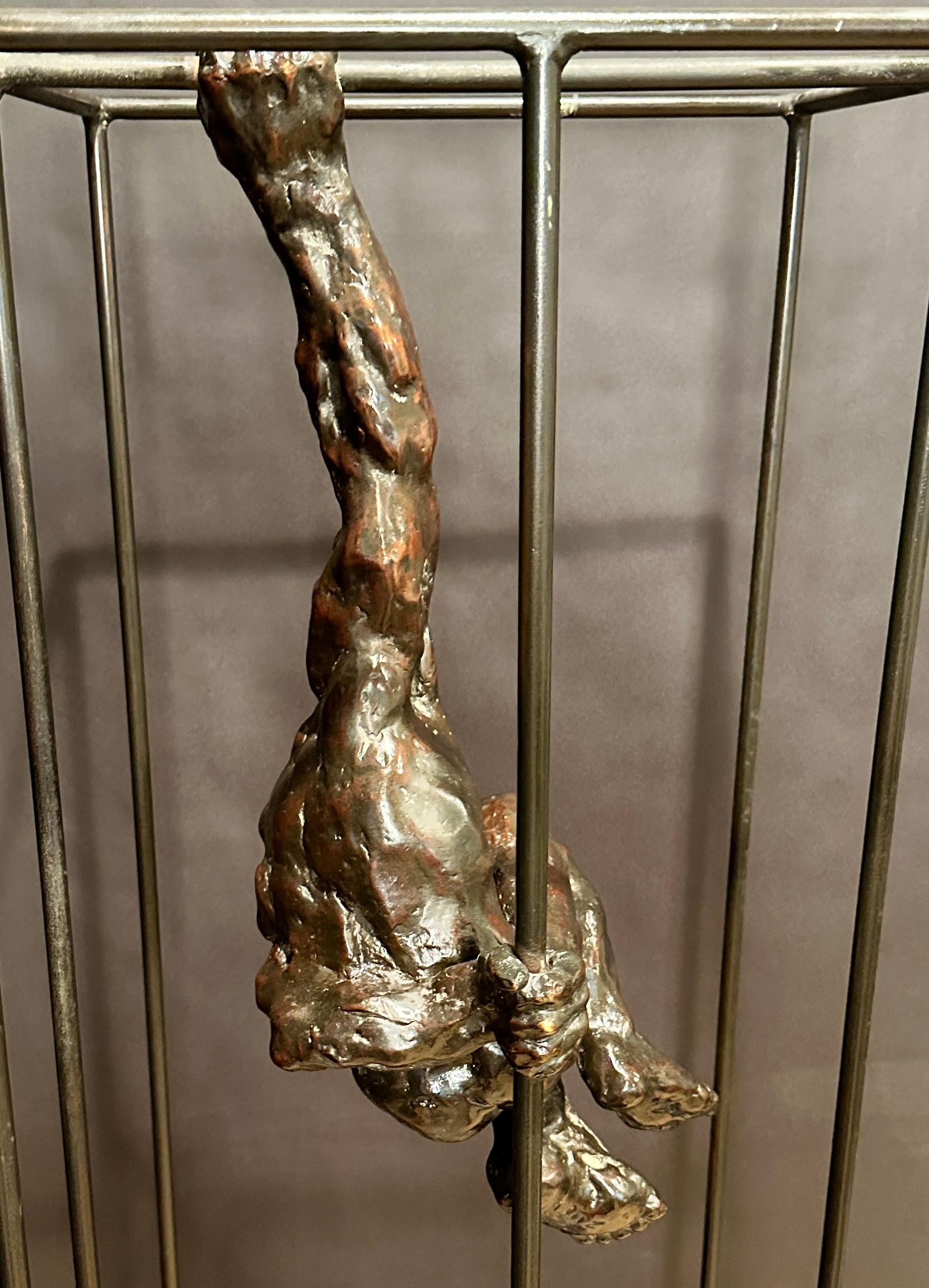 Escultura francesa de bronce patinado 