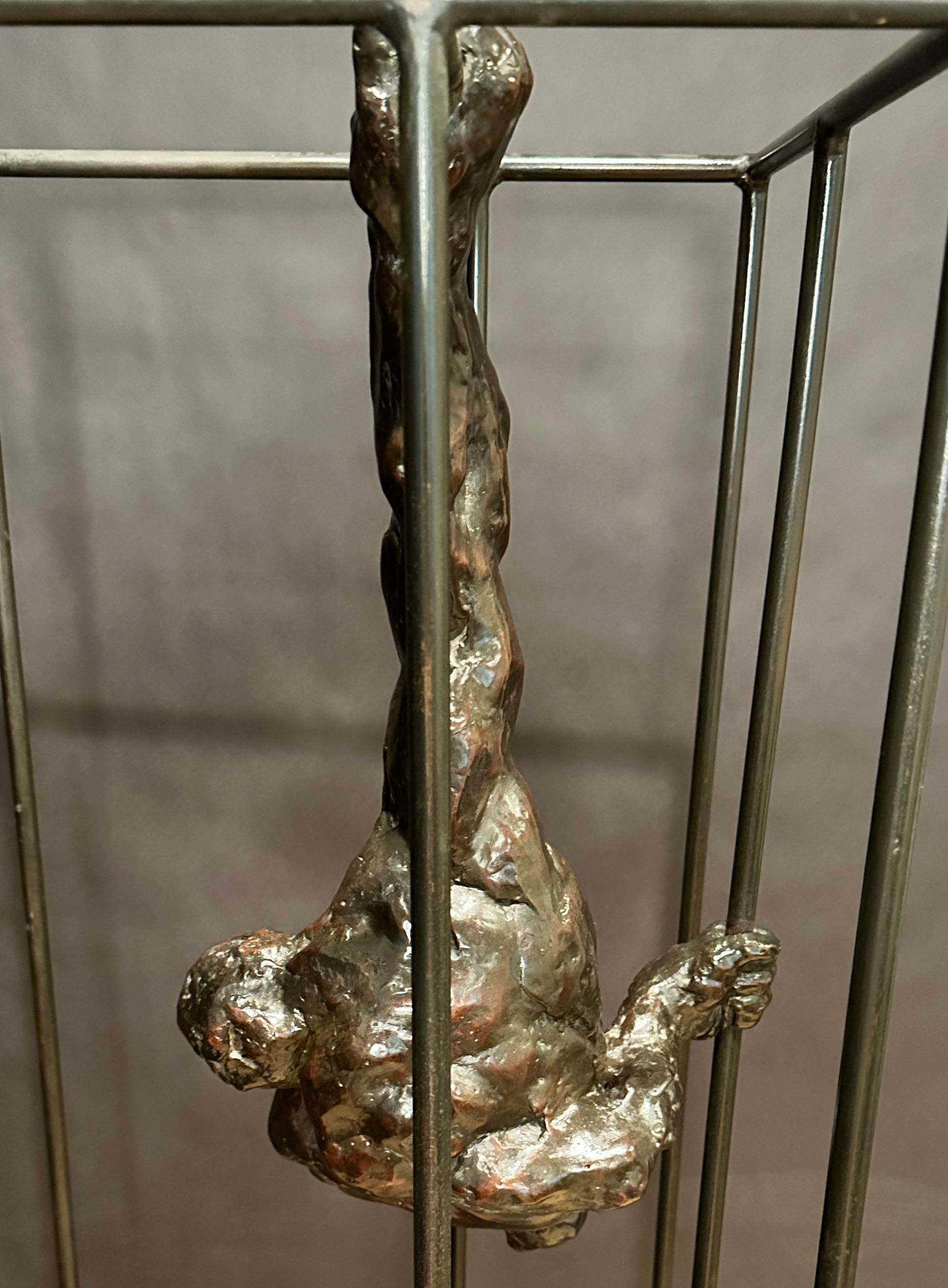 Escultura francesa de bronce patinado 