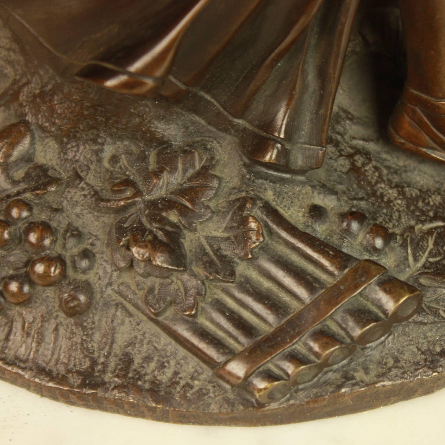 French Patinated Bronze Sculpture of Bacchanalia, after Clodion im Zustand „Hervorragend“ in Berlin, DE