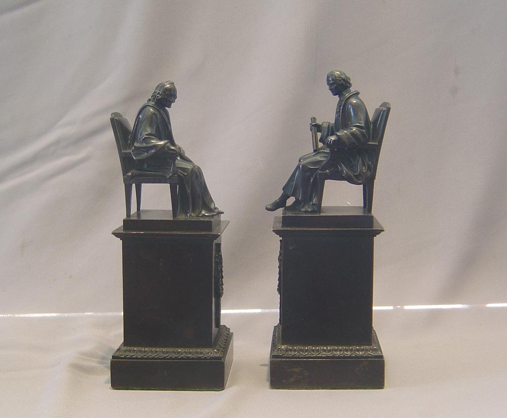 French Patinated Bronzes of Philosophers For Sale 1