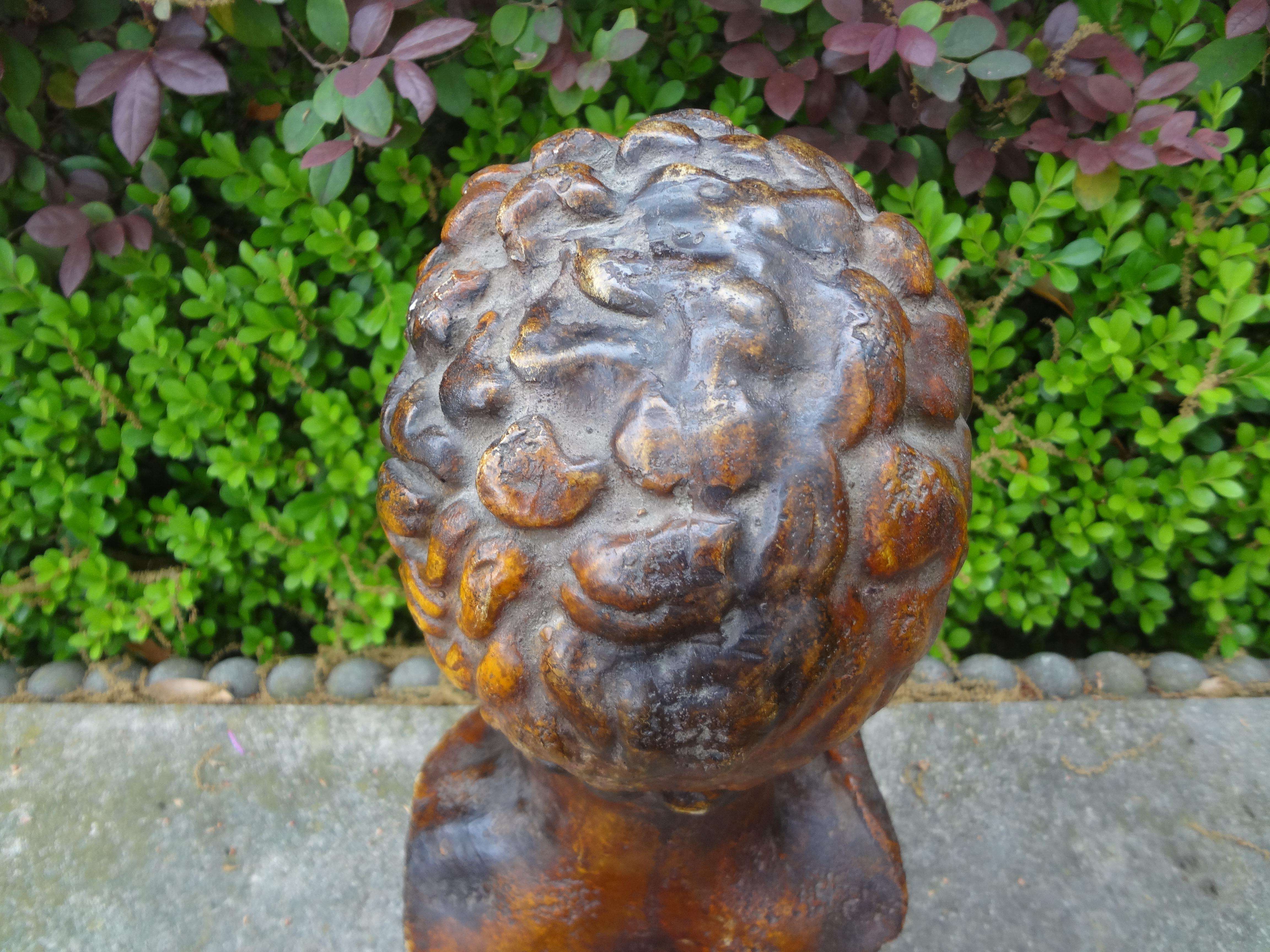 French Patinated Bust Sculpture Of A Classical Male For Sale 1