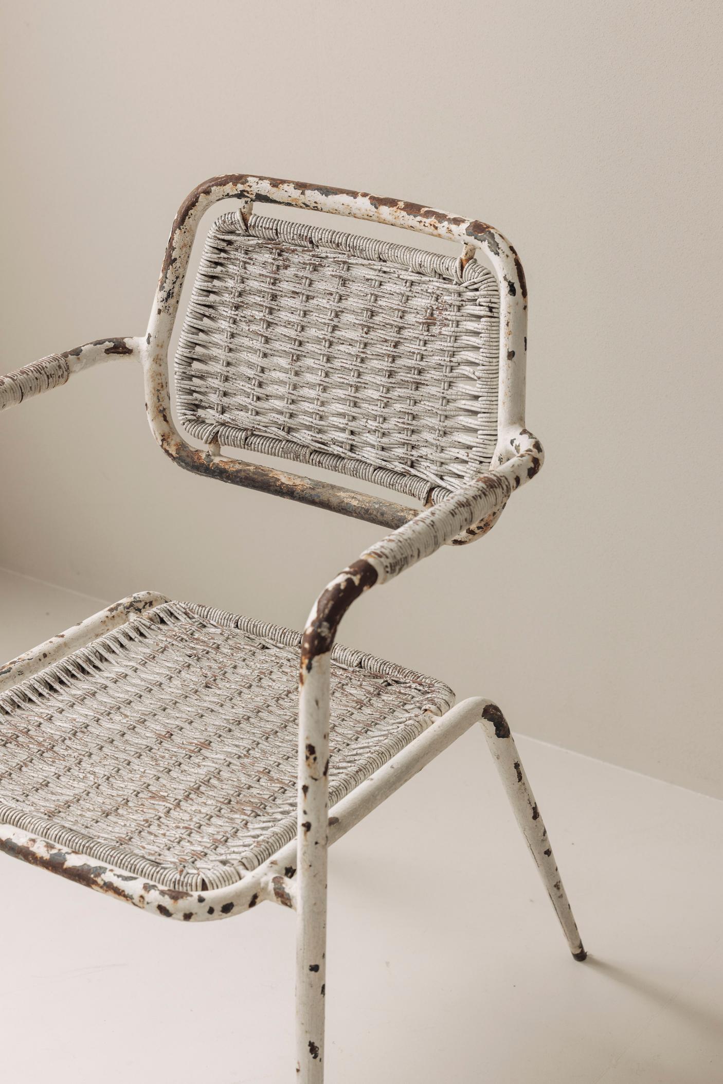 French patinated side / lounge chairs 1950s. For Sale 6