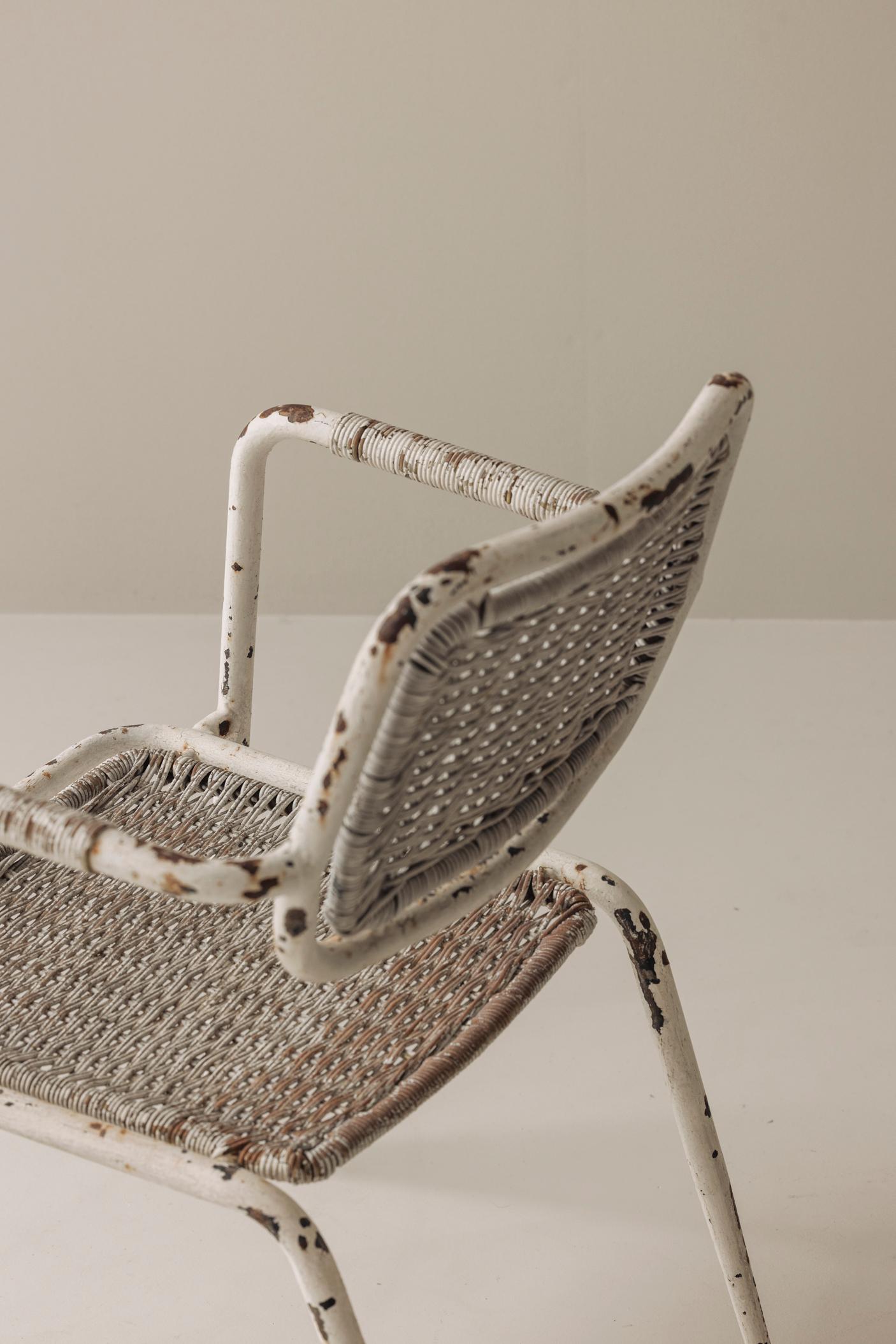 French patinated side / lounge chairs 1950s. For Sale 1