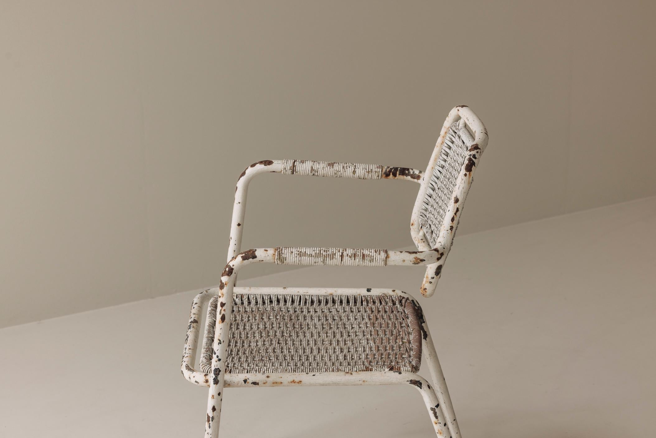 French patinated side / lounge chairs 1950s. For Sale 3