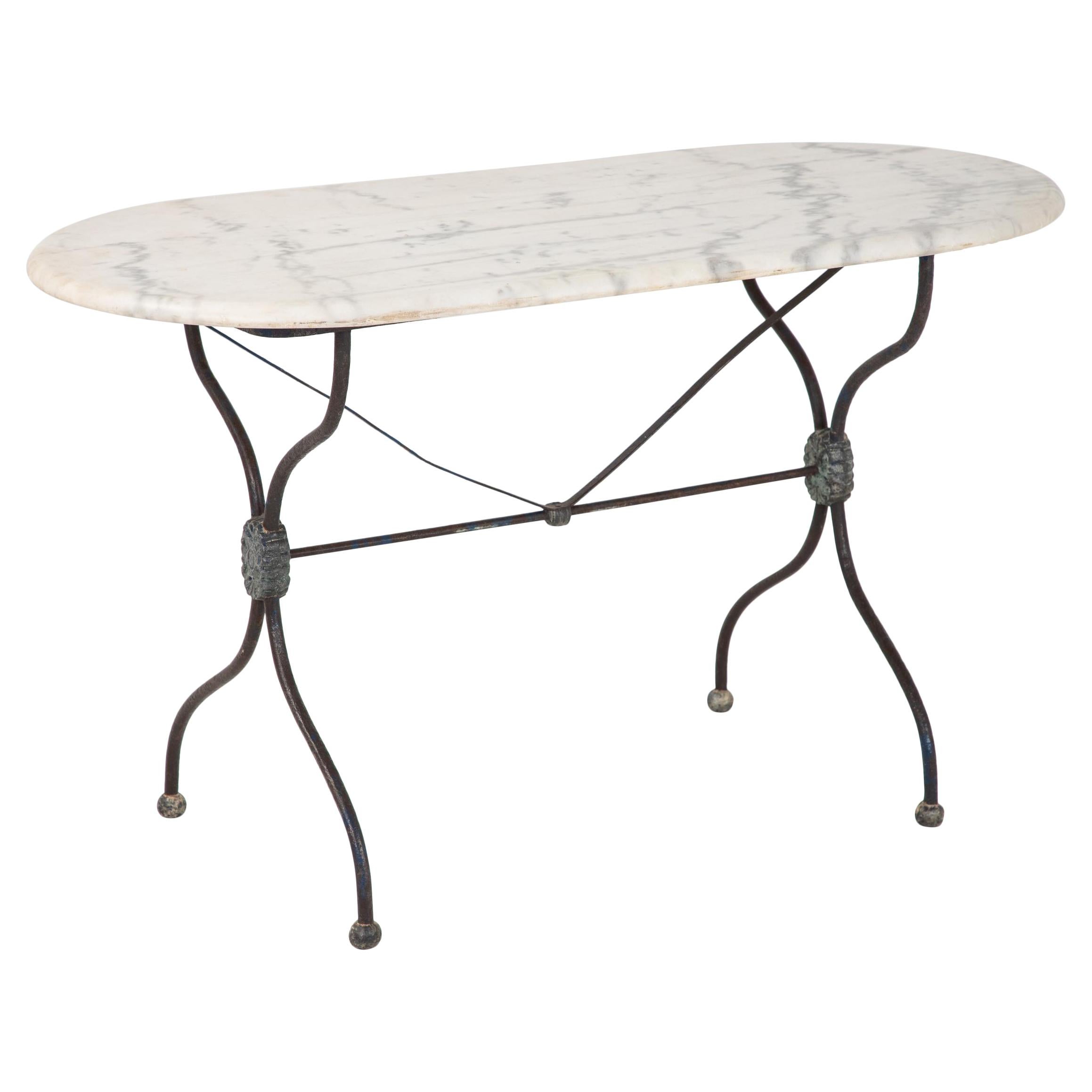 French Patisserie Table with Marble