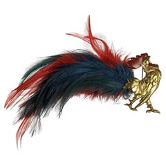 Vintage French Patriotic Rooster Brooch