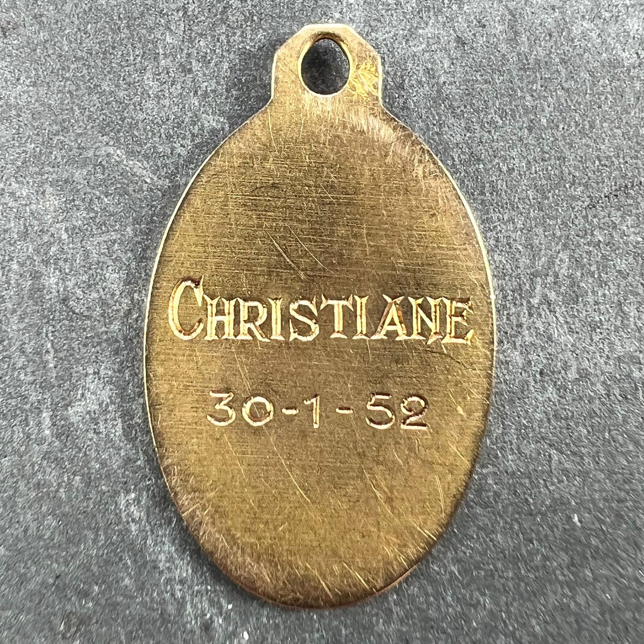 Paul Brandt Pendentif breloque Vierge Marie en or jaune 18 carats français Bon état - En vente à London, GB