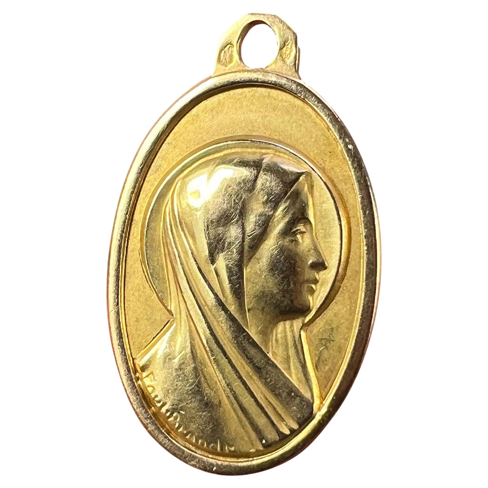 Paul Brandt Pendentif breloque Vierge Marie en or jaune 18 carats français
