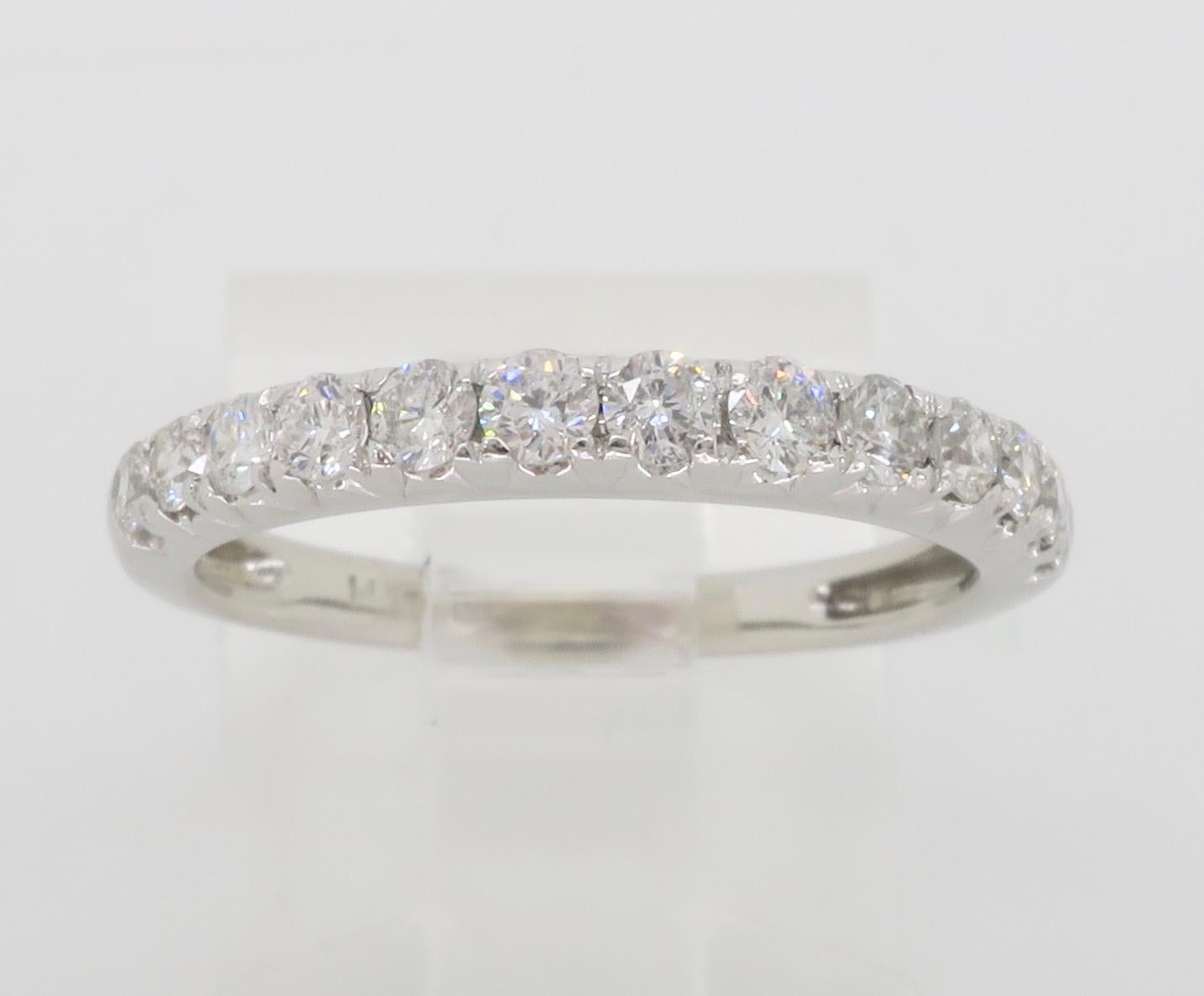 French Pavé Diamond Band Made in 14k For Sale 1