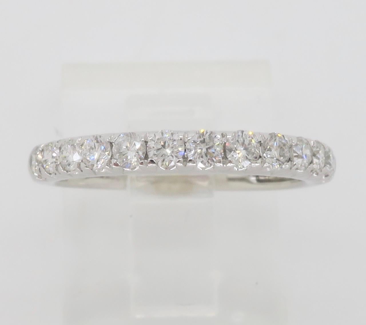 French Pavé Diamond Band Made in 14k For Sale 2