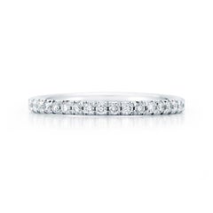 French Pave Diamond Eternity Band 0.45 Carat 18 Karat White Gold