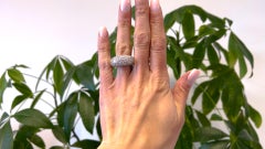 French Pave Diamond Platinum Dome Ring
