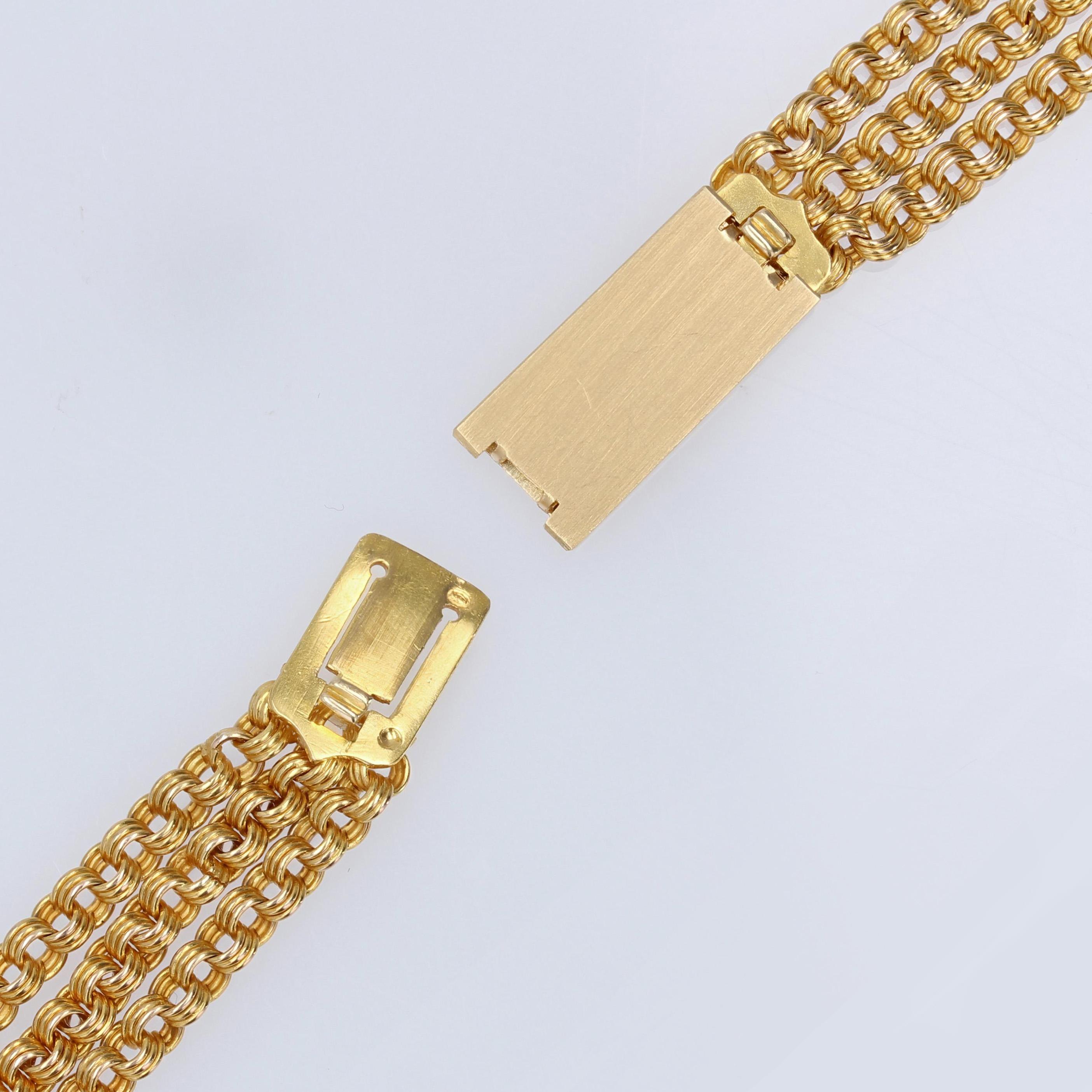 Franzsische Perle Rubin Turmalin 18K Gelbgold Verwandelbare antike Halskette im Angebot 14